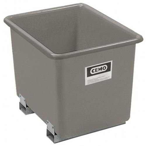 Bac PFV gris 300 litres + fourreaux - Résistant aux huiles, fioul, gasoil, produits chimiques - CEMO - 7178_0