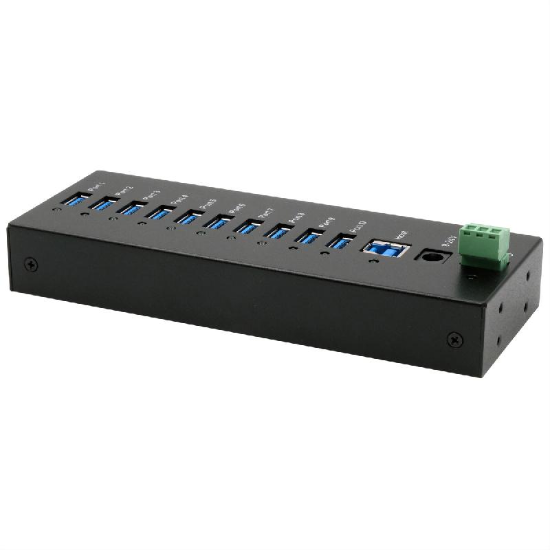EXSYS EX-11230HMS HUB 10 ports USB 3.2 Gen 1 Din-Rail Kit et mur VIA VL811+ Chipset_0