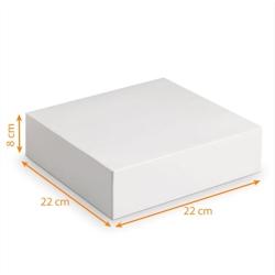 Boite patissiere blanche 22x22 cm hauteur 8 cm - Vendu par 50 - 03760365402204_0