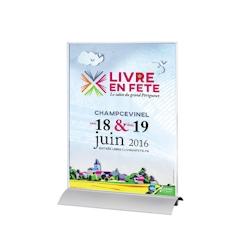 Edimeta Porte-visuel AluSign® double-faces A4 portrait 29,7 x 21 cm - transparent plastique 214165_0