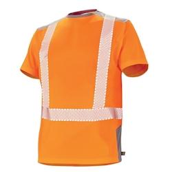 Cepovett - Tee-Shirt manches courtes Fluo Safe Orange / Gris Taille S - S 3603623485529_0