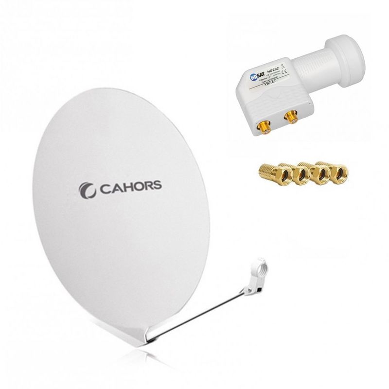 Vente KIT Parabole Satellite + LNB Single Triax Universel comptible Canal+  Canalsat TRIAX K35612 pas cher