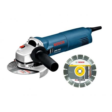 MEULEUSE ANGULAIRE 125 MM  BOSCH PROFESSIONNEL GWS 1000 + 1 DISQUE DIAMANT UNIVERSEL  + COFFRET DE TRANSPORT | BOSCH 0601821900_0