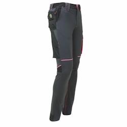 U-Power - Pantalon de travail pour femmes Slim gris violet WORLD LADY Gris / Violet Taille S - S gris 8033546445099_0
