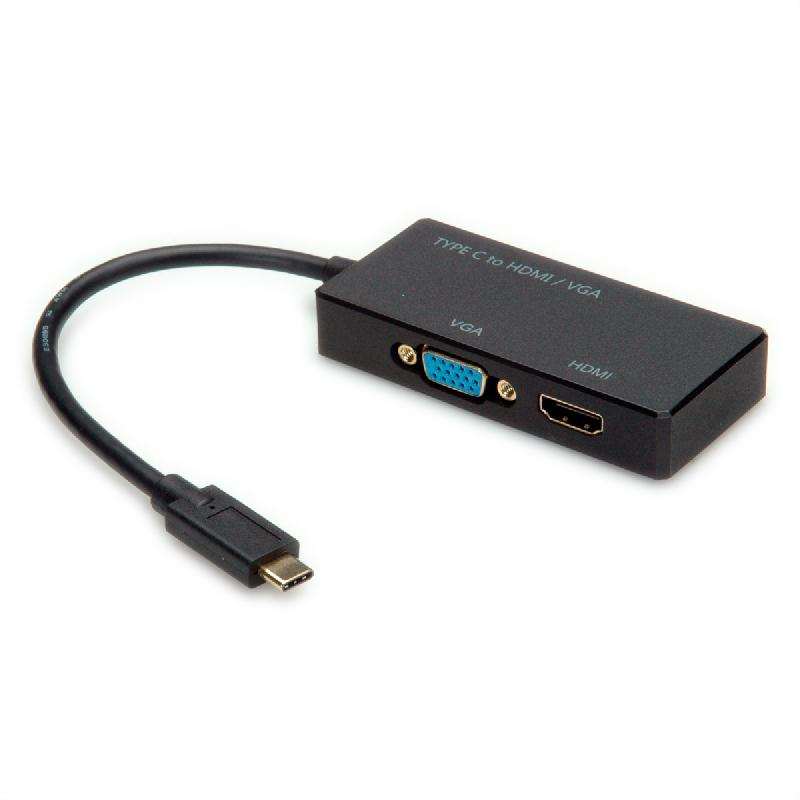 Value adaptateur usb 3.2 gen 2 type c - vga + hdmi_0