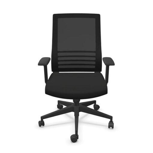 Fauteuil de bureau ergonomique GOWER - neuf, réglable, confortable et durable - avec accoudoirs réglables et roulettes pour sol dur_0