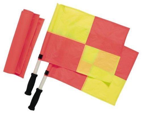 Jeu de 2 drapeaux pour juge de touche - Ref : 72096 - à damiers avec manche ergonomique_0