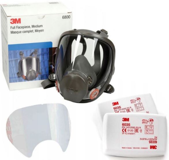 Masque respiratoire complet à baïonnette, protégeant contre les gaz, les vapeurs et les particules - Série 6000_0