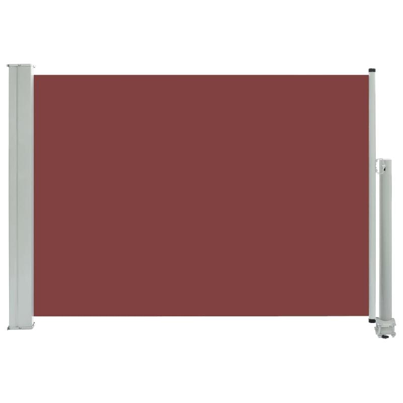 AUVENT PARAVENT STORE BRISE-VUE LATÉRAL RÉTRACTABLE DE PATIO JARDIN TERRASSE BALCON PROTECTION VISUELLE ÉCRAN 80 X 300 CM MARRON 02_0007397_0