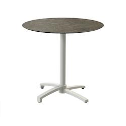 Essentials Table de bistrot - Pliable - Plateau rond - Diamètre 70 cm - Sable/Midnight Marble - X-cross - Veba - 110091670_0