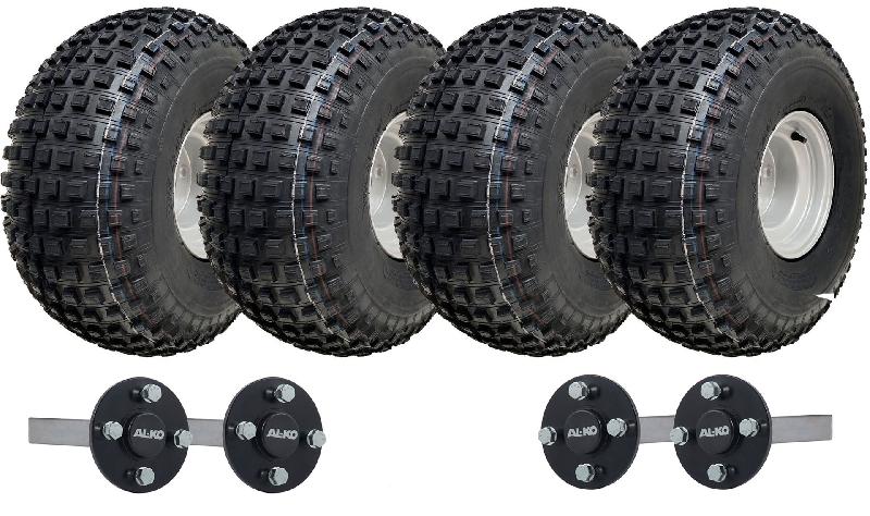 22x11.00-8 Twin Axle Knobby ATV Quad Trailer Kit Road Legal Load Capacity 620kgs_0