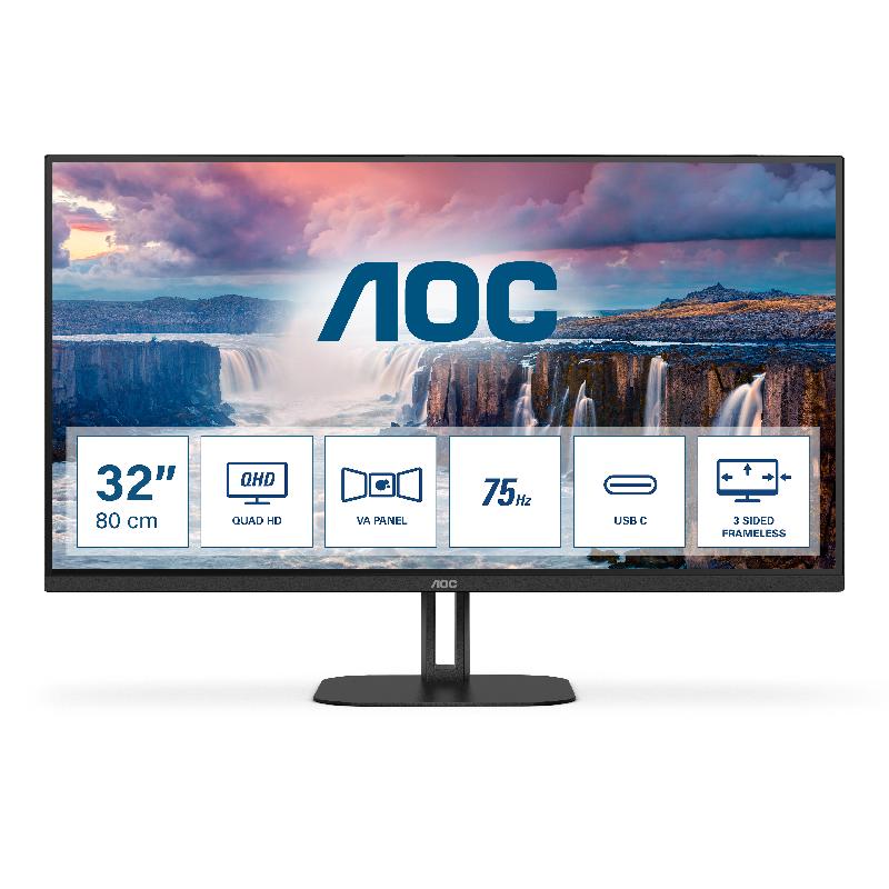 AOC V5 Q32V5CE/BK écran plat de PC 80 cm (31.5