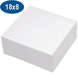 Firplast Boite pâtissière en carton blanche 18x8 cm - blanc 3104400001104_0