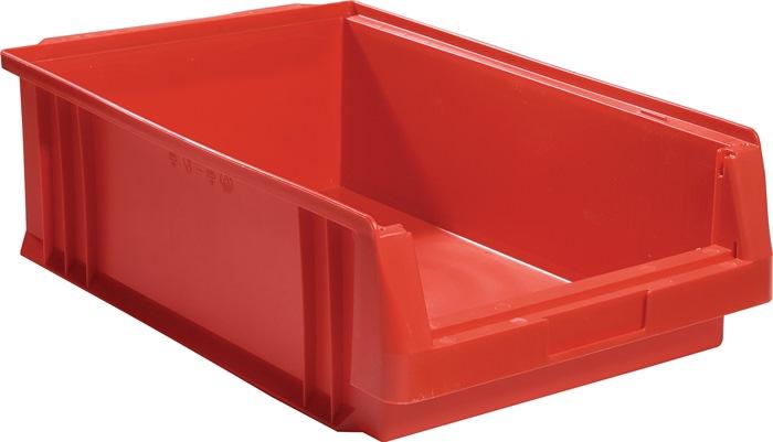 Boîte de rangement à  ouverture frontale PLK L500xl315xH150mm PP rouge LA-KA-PE_0