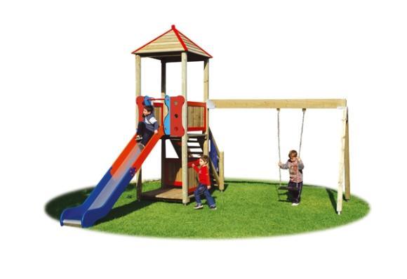 Structure de jeux pour enfants en bois  -TOURELLE EUROPA_0