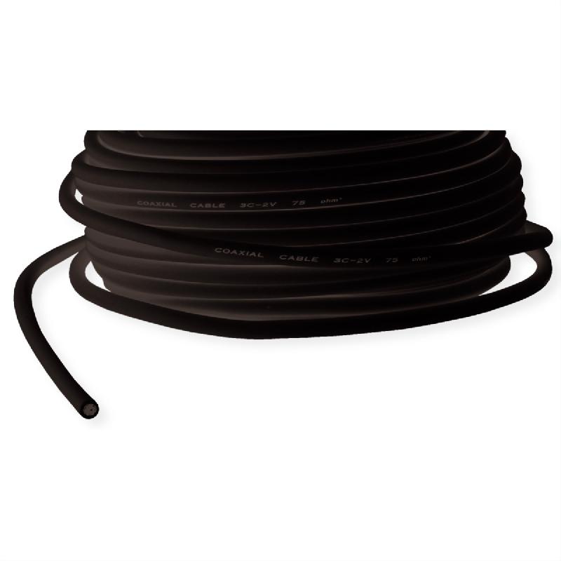 Câble coaxial RG-59, noir, 100m_0