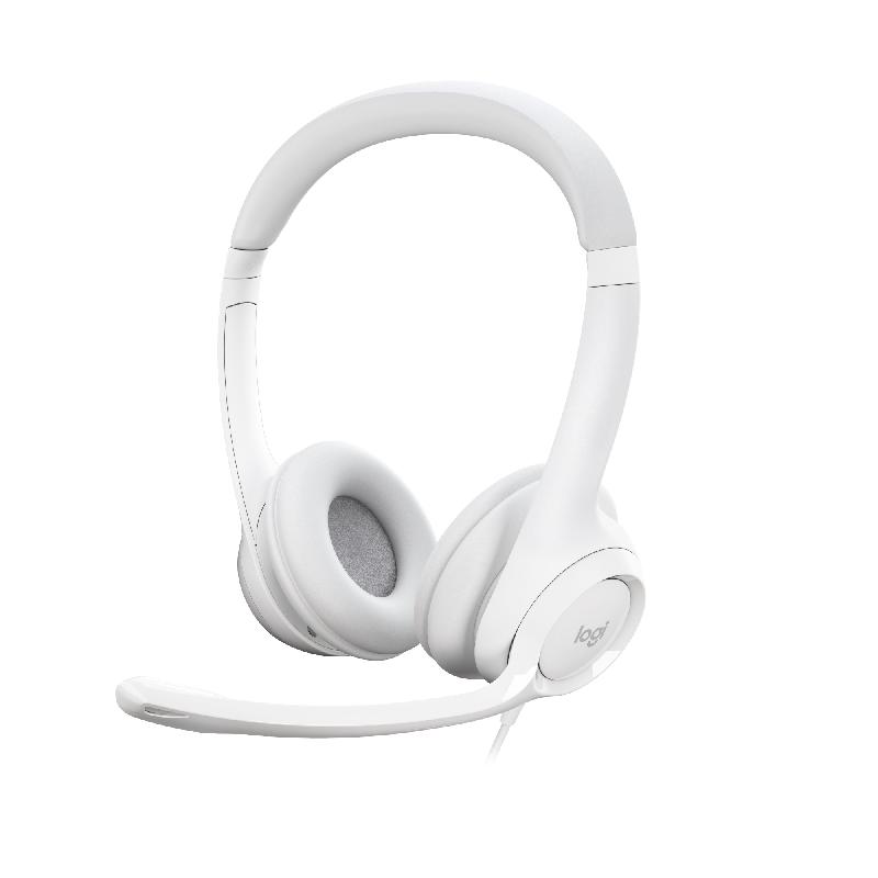 Logitech H390 Casque Avec fil Arceau Bureau/Centre d'appels USB Type-A Blanc_0