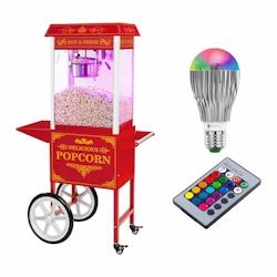 HELLOSHOP26 - Set machine à popcorn avec chariot et ampoule LED - Allure rétro - Rouge 14_0004921 - 14_0004921_0