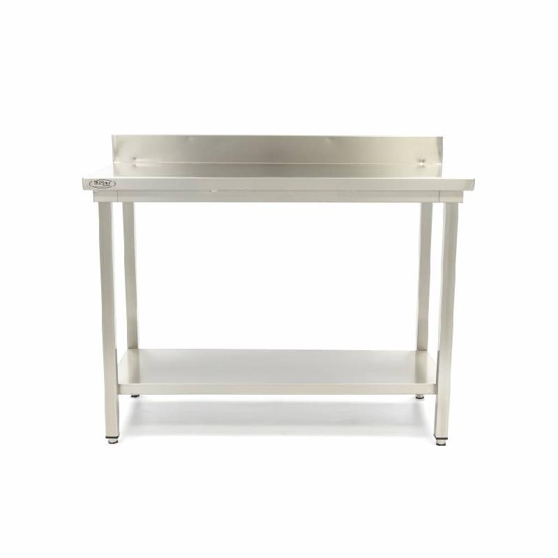 Table en acier inox 60x70cm hauteur réglable - avec dosseret Maxima 09364024_0