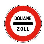 Panneau d'arrêt au poste de douane - B4_0