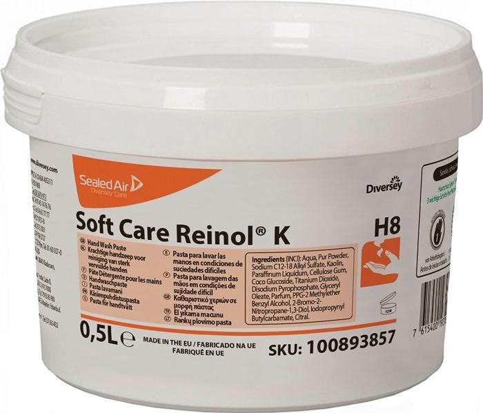 Pâte nettoyante pour mains Soft Care REINOL K 0,5 l exempt éléments agressifs pour la peau DIVERSEY_0