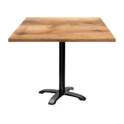 Restootab - Table 90x90cm - modèle Bazila tanin clair - marron fonte 3760371511921_0