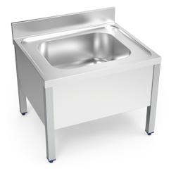 Évier de décharge FRICOSMOS-1C 700x600x550 mm. Dimensions du godet 500x400x250 mm. - inox 8434029614764_0