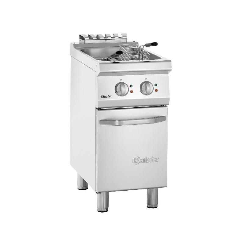 Friteuse inox double électrique 2 x 4 Litres, sur support fermé, 15 000 W, 400 V - TRI_0