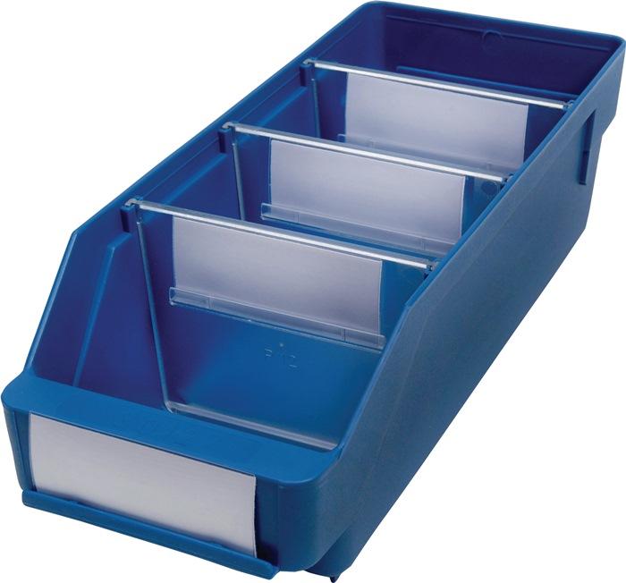 Boîte pour étagère L300xl120xH95mm bleue PP_0