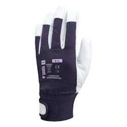 Coverguard - Gants de manutention lourde en fleur de caprin avec manchette élastique à scratch EUROSTRONG 860 (Pack de 10) Bleu Taille 8 - 545056405_0