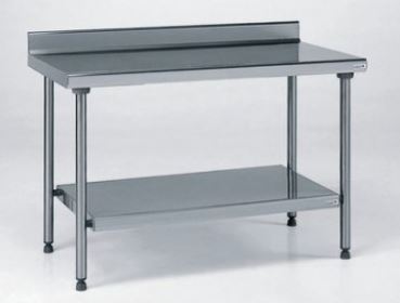 Table inox adossée avec étagère basse TOURNUS EQUIPEMENT - Référence : 424 947_0