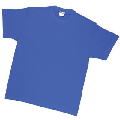 2 T-shirts manches courtes 100% coton bleu roi, taille XXL_0