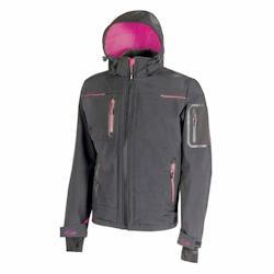 U-Power - Veste Softshell de travail pour femmes gris violet SPACE Gris / Violet Taille XL - XL gris 8033546443941_0