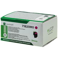 Lexmark CS317/CS417/CS517/CX317/CX417/CX517 Magenta Cartouche de Toner ORIGINALE - 71B20M0 - noir 000000120035441001_0