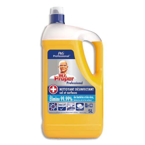 Mr propre bidon de 5 litres nettoyant professionnel désinfectant fraîcheur citron selon norme en 14476_0