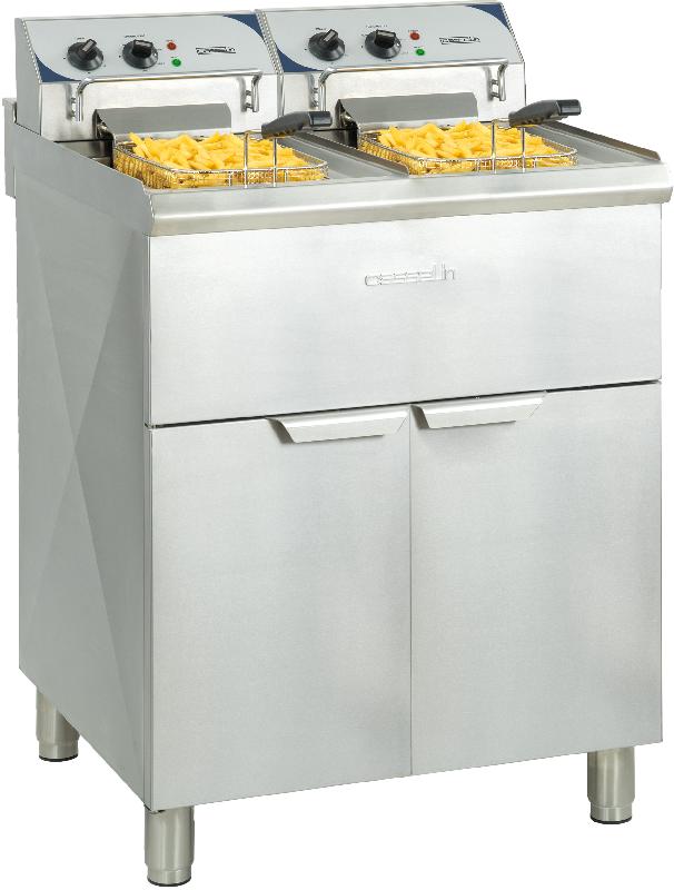 Friteuse électrique sur pieds  2 x 10 litres haut rendement_0