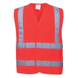 Portwest - Gilet de sécurité baudrier et double ceinture HV Rouge Taille L-XL - L/XL rouge 5036108169139_0