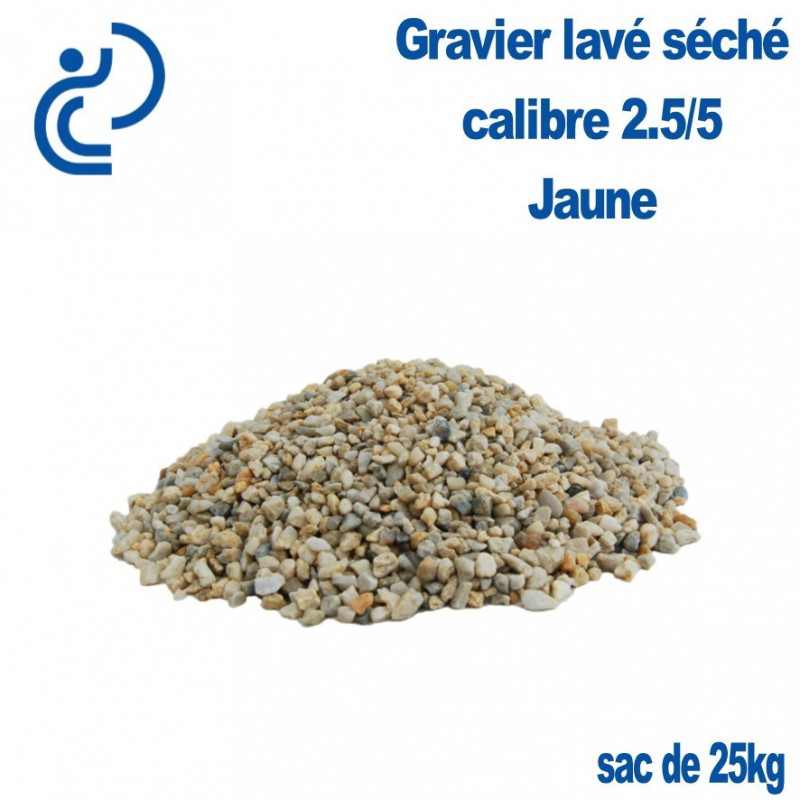 Gravier Concassé Lavé Séché Marbre Jaune 2.5/5 sac de 25kg_0