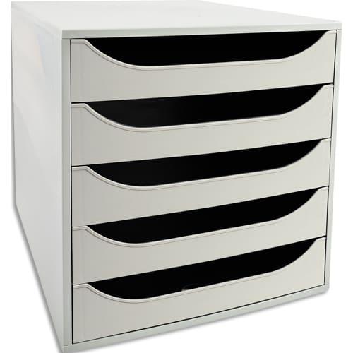 Module de classement ecobox+ office 5 tiroirs. Dimensions (l x h x p) : 28,4 x 29 x 34,8 cm. Coloris gris_0
