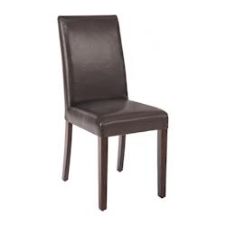 Chaises en simili cuir Bolero marron foncé (Lot de 2) - GF955_0