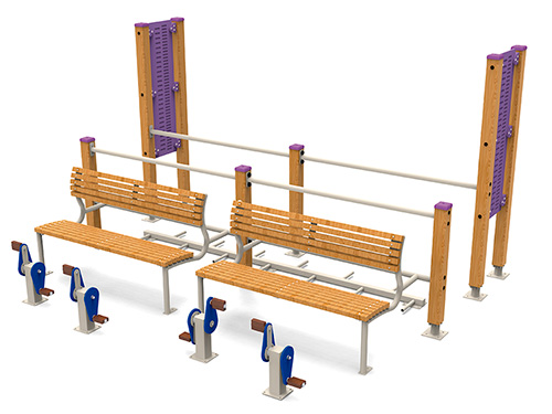 Circuit Vital Groupe B - 3,47 x 2,73 x 1,91 m - Bois traité, acier peint, plastique recyclé_0