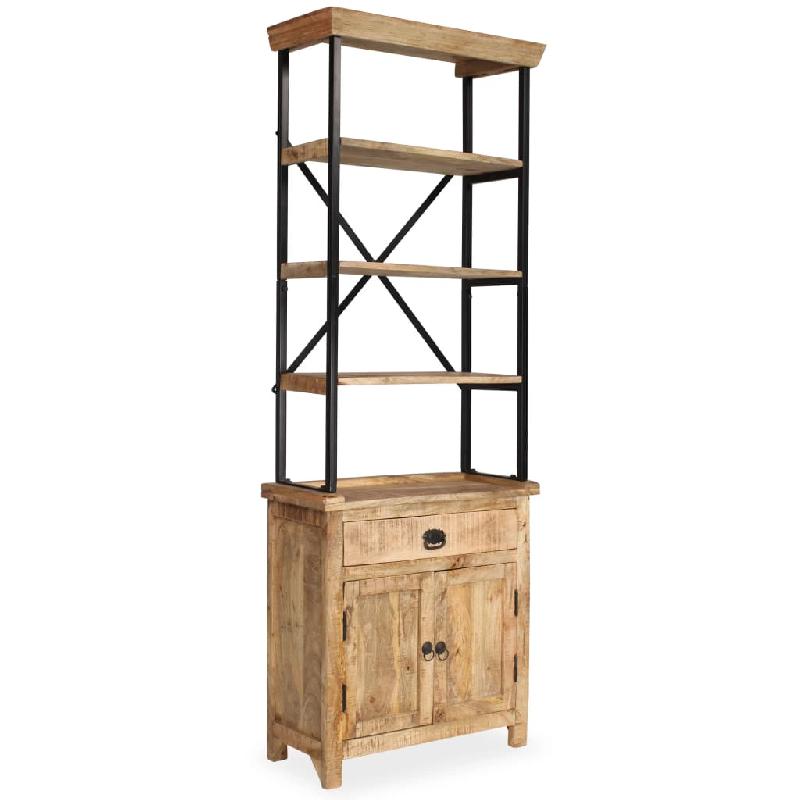 BUFFET BAHUT ARMOIRE CONSOLE MEUBLE DE RANGEMENT AVEC ÉTAGÈRES EN BOIS DE MANGUIER MASSIF 180 CM 4402067_0