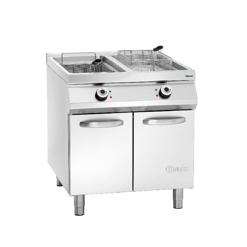 Friteuse inox double électrique 2 x 20 Litres, sur support fermé, 34 800 W, 400 V - TRI_0