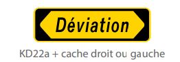 Panneau type  KD 22a - Indication de déviation_0