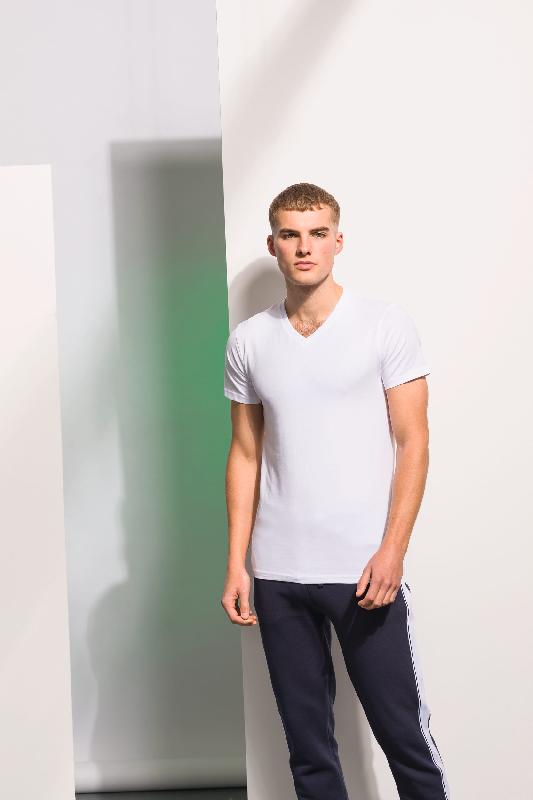 T-shirt homme col v Feel Good -  Réf: SFM122_0