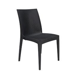 METRO PROFESSIONAL Chaise empilable d'extérieur Valles, plastique, anthracite - noir plastique polypropylène 4337182212874_0