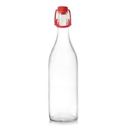 Novastyl - Bouteille Lory 1 Litre En Verre Avec Bouchon Rouge - 8001691224104_0