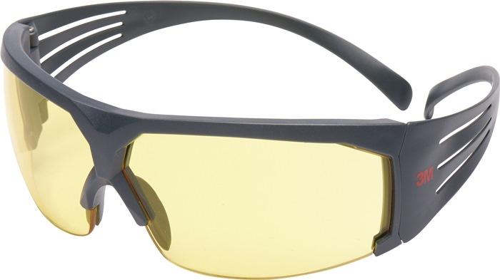 Lunettes de protection SecureFit™-SF600 EN 166 branches grises, verres jaunes polycarbonate 3M_0