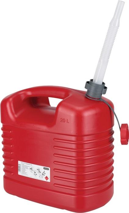 Bidon pour carburant contenu 20 l rouge HDPE L385xl229xH410 mm PRESSOL_0