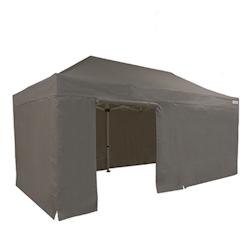 FRANCE BARNUMS Tente pliante PRO 3x6m pack côtés - 6 murs - ALU 45mm/polyester 380g Norme M2 - taupe - FRANCE-BARNUMS - gris métal 1345_0